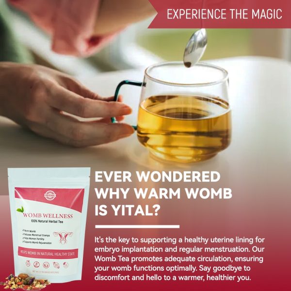Chinaherbs Natural Womb Tea Female Period Menstrual Cramps Warmer Hormone Balance Glowing Beauty Care Packaged In Bag - Image 3